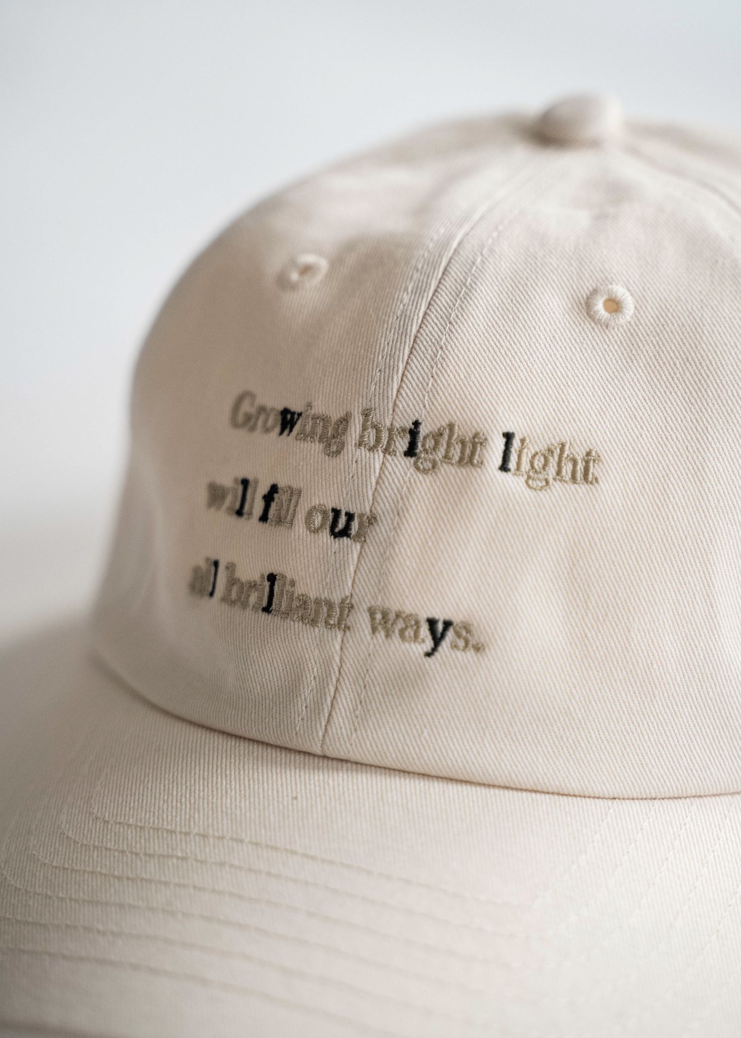 message embroidery cotton CAP