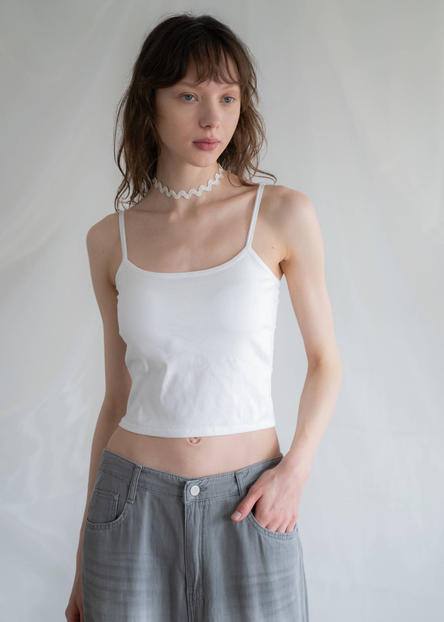 wave cord adjustable choker necklace