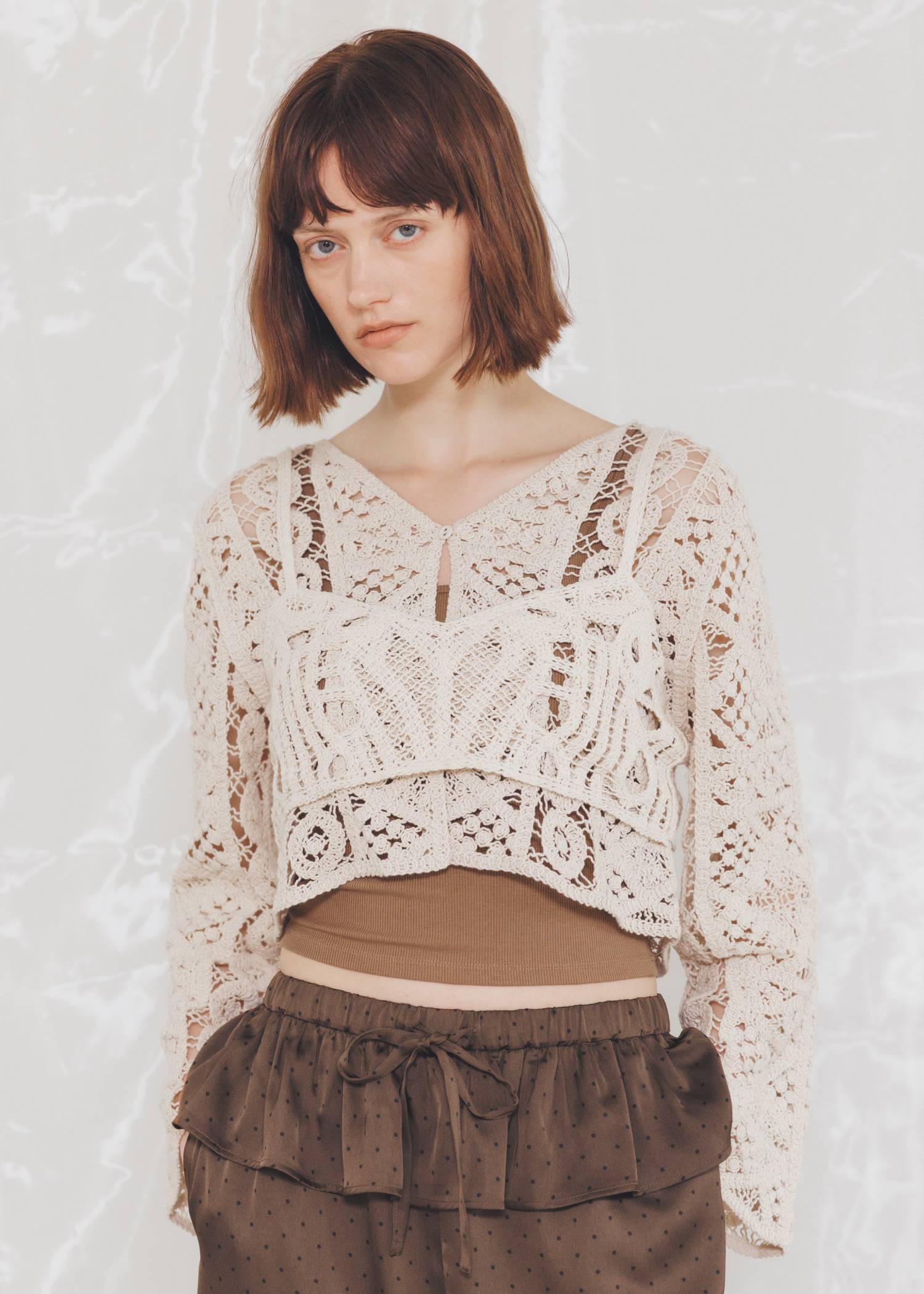 multi panel crochet knit