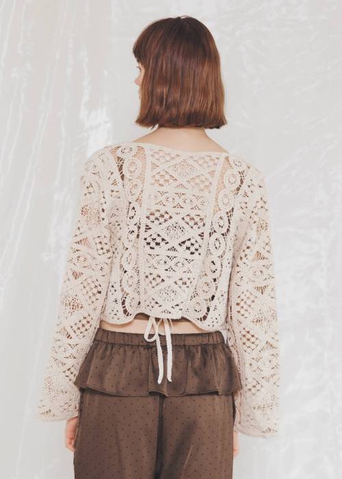 multi panel crochet knit