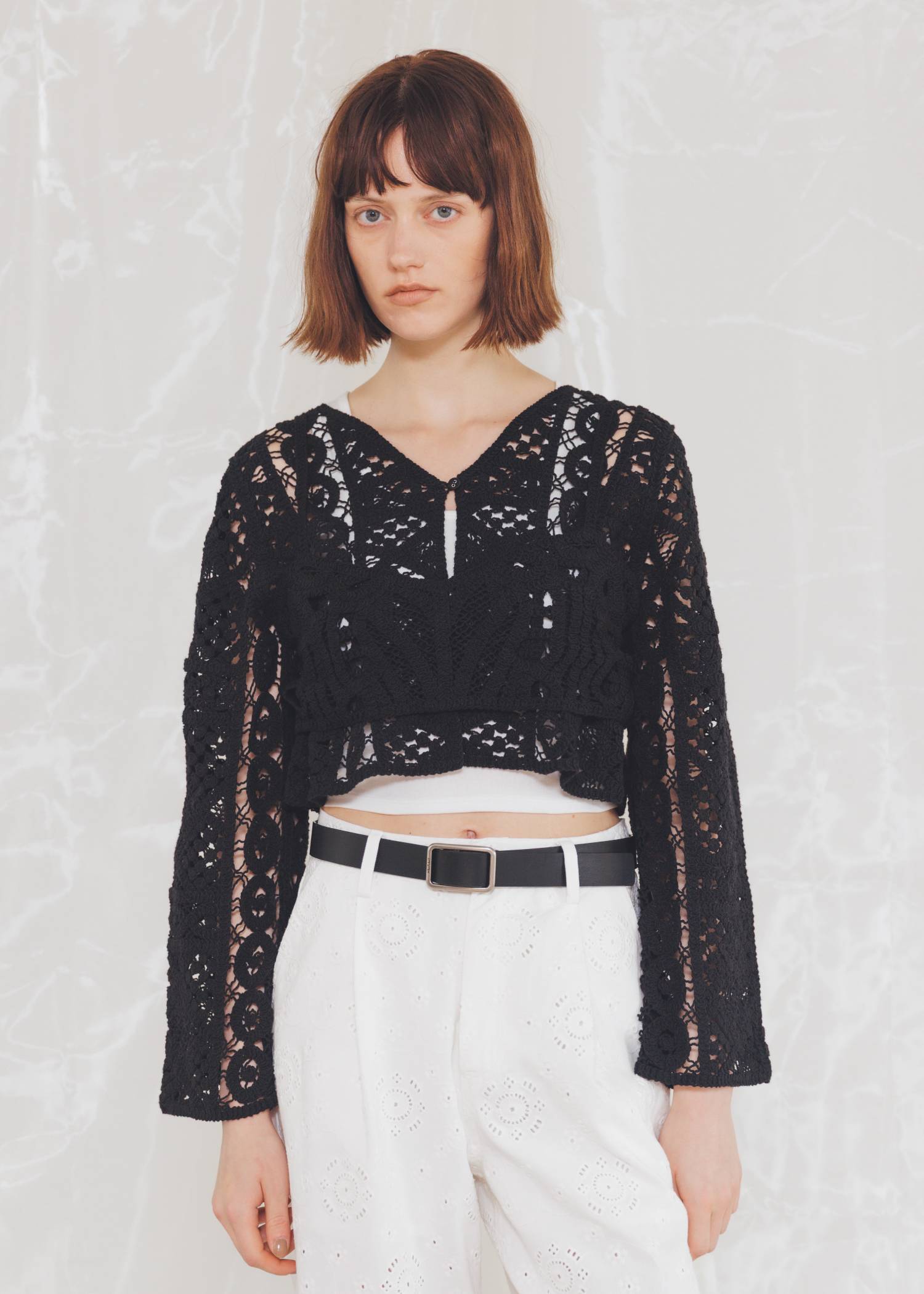 multi panel crochet knit
