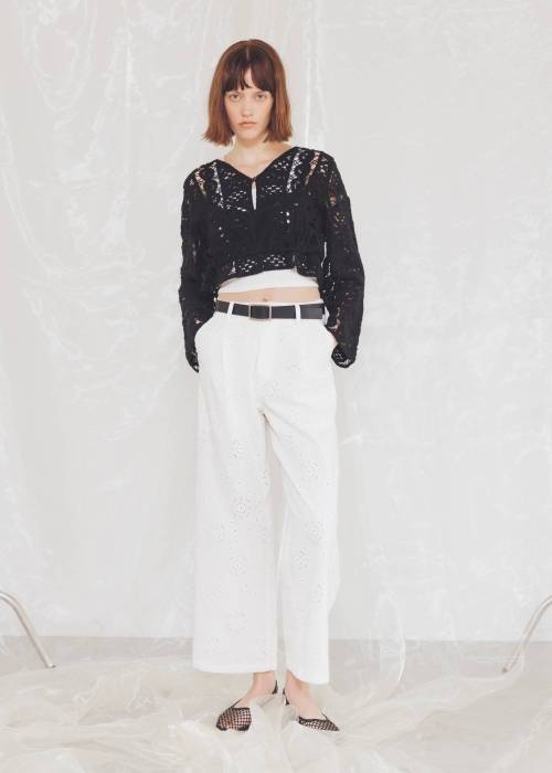 multi panel crochet knit