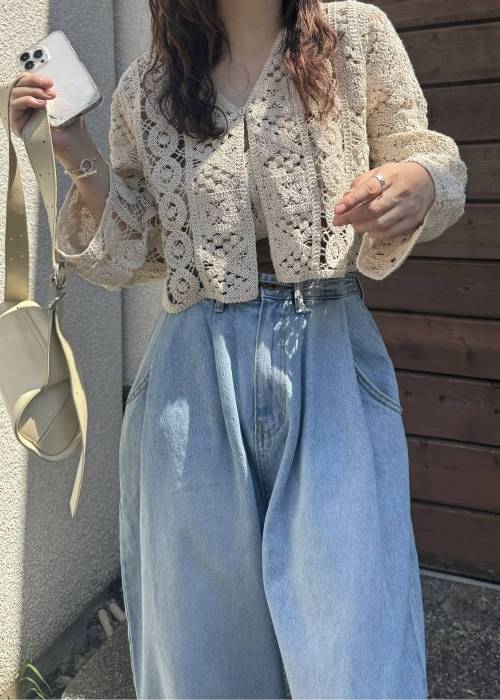 multi panel crochet knit