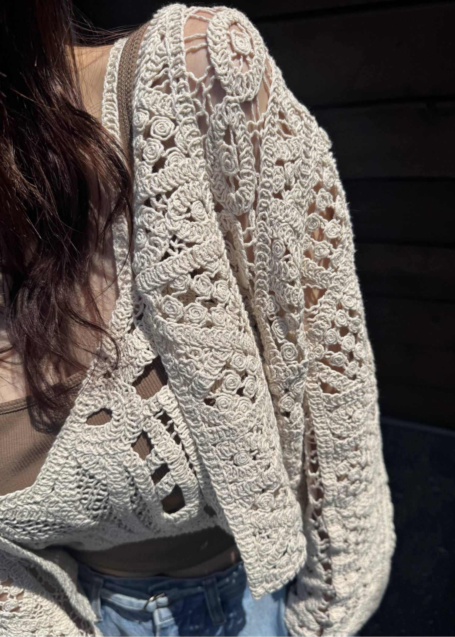 multi panel crochet knit