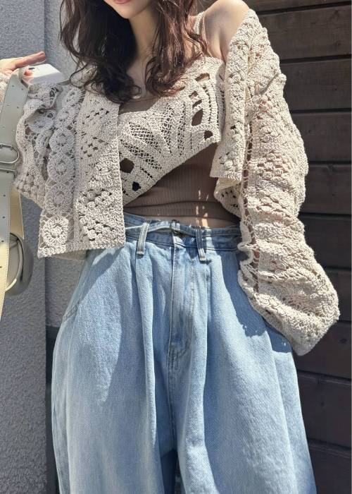 multi panel crochet knit