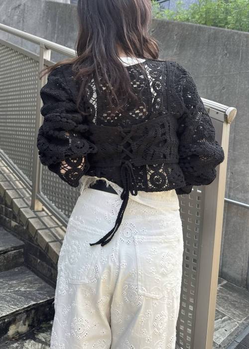 multi panel crochet knit