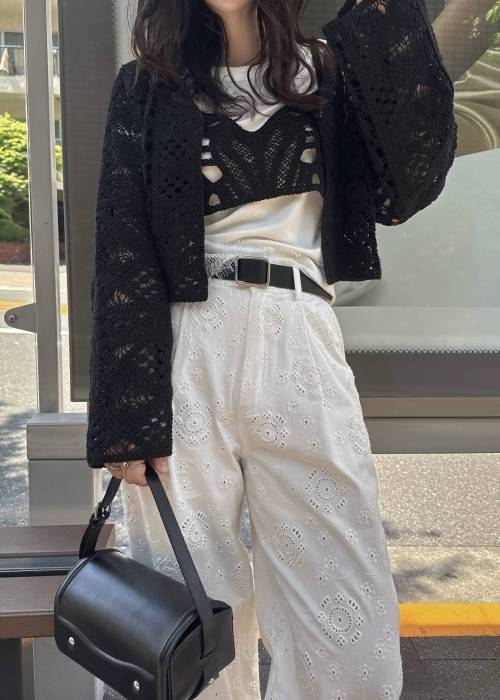 multi panel crochet knit