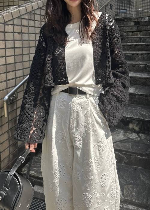 multi panel crochet knit