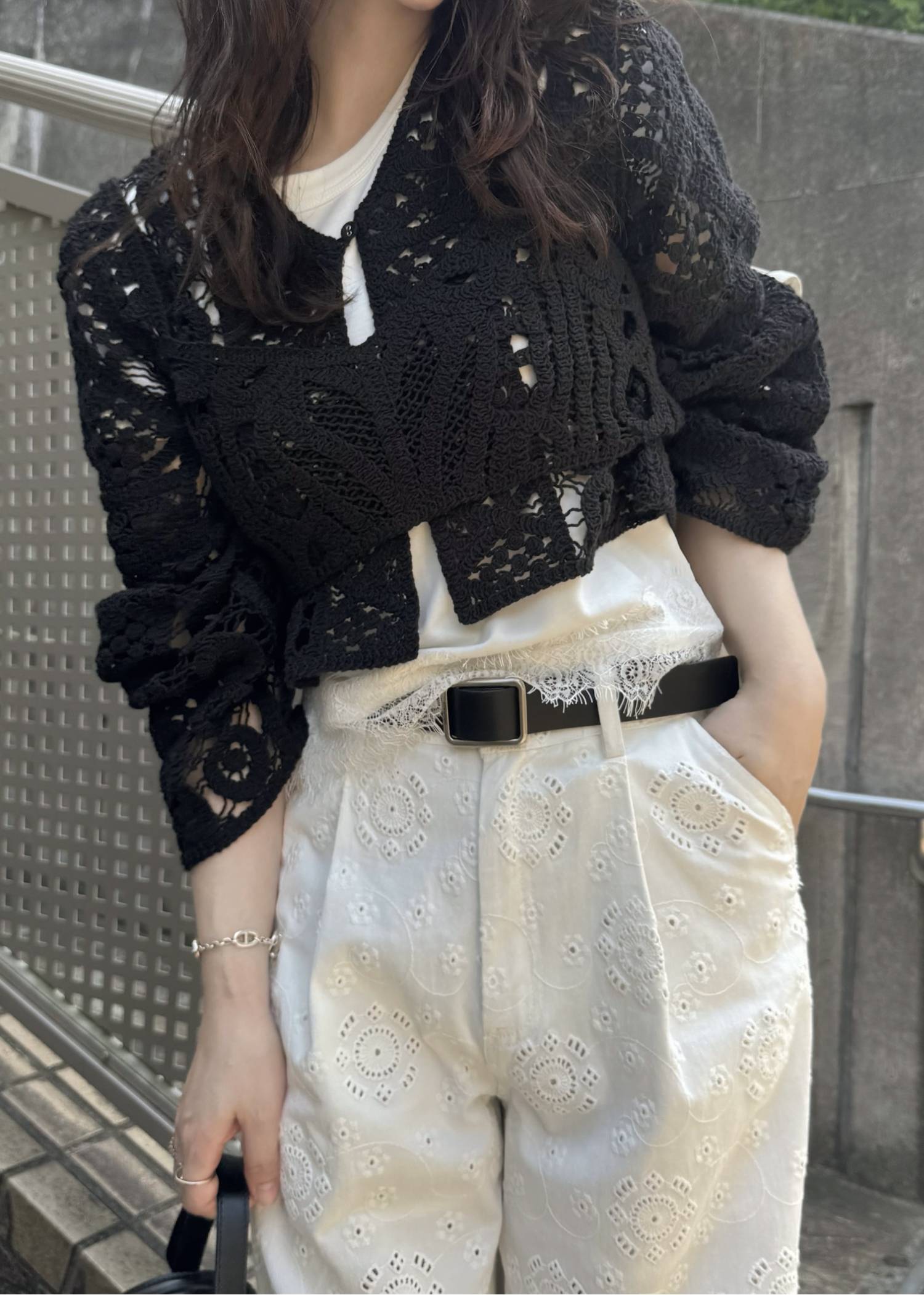 multi panel crochet knit