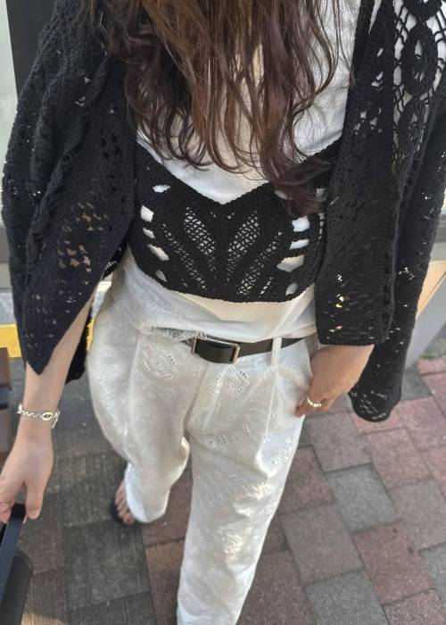 multi panel crochet knit