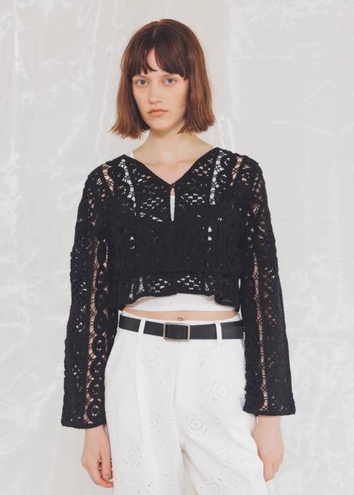 multi panel crochet knit