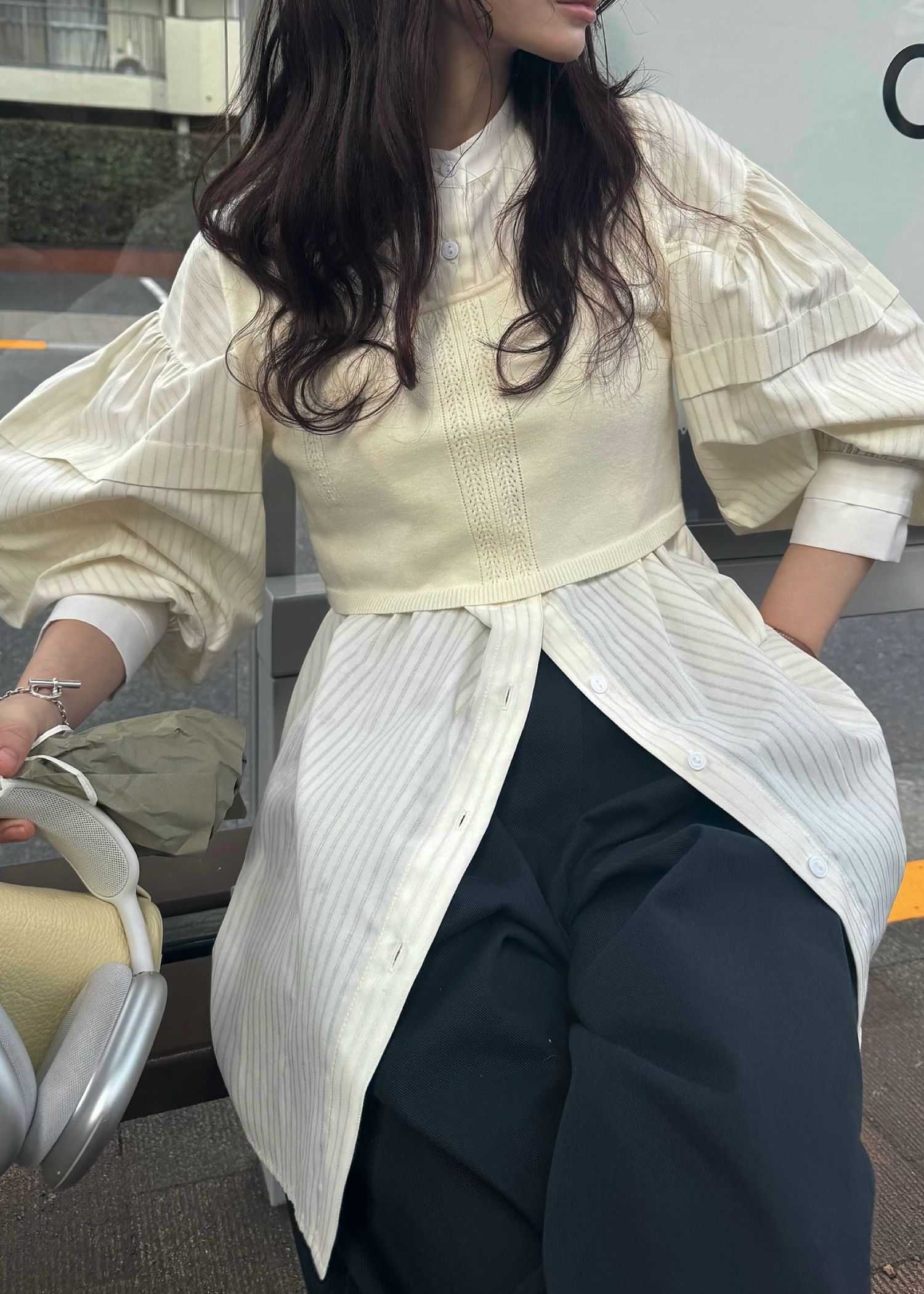 cropped 2way gentle knit tank