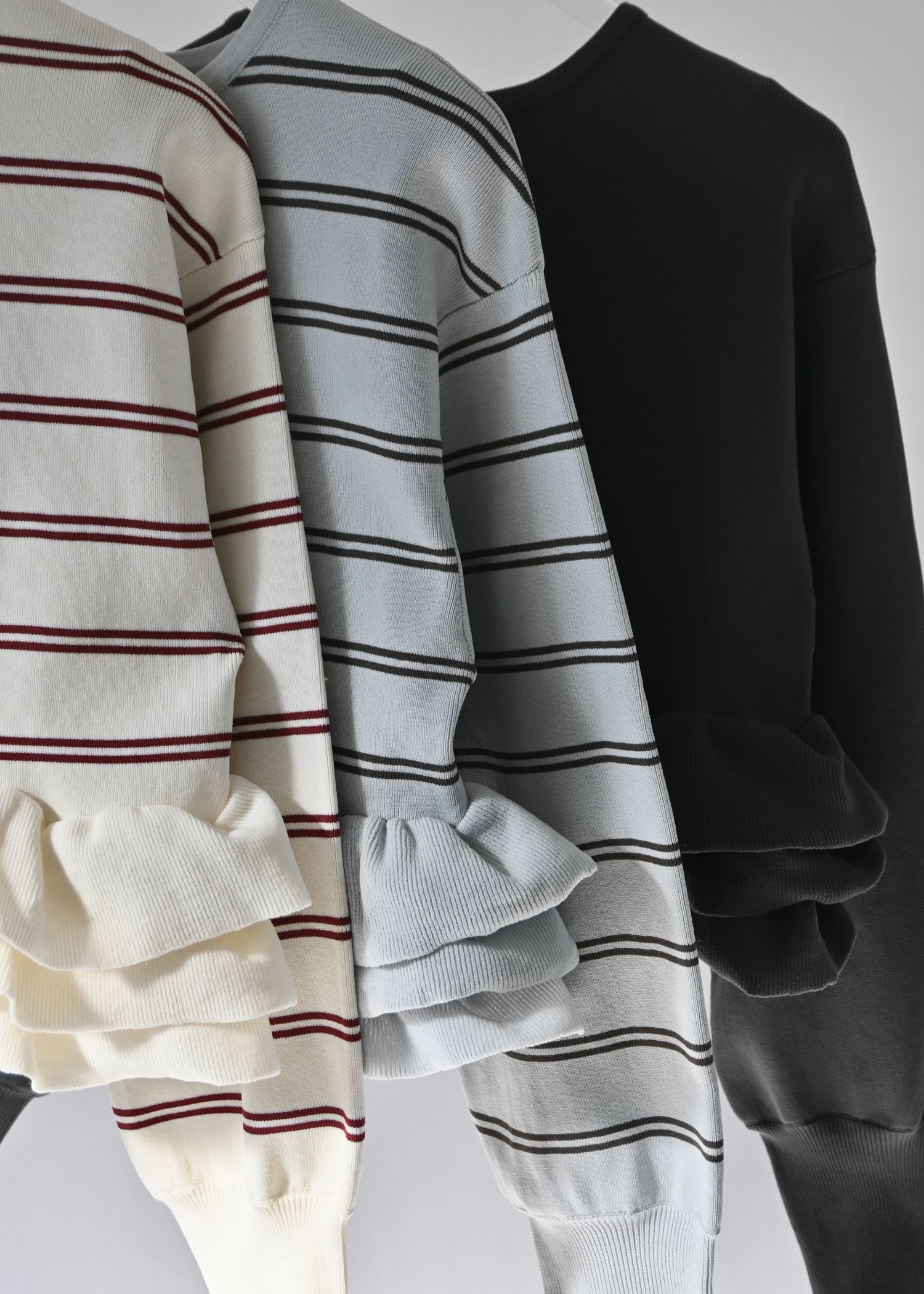 hem ruffle frill knit cardigan