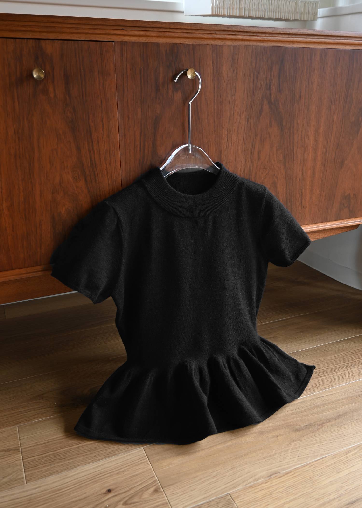 peplum short sleeve knit