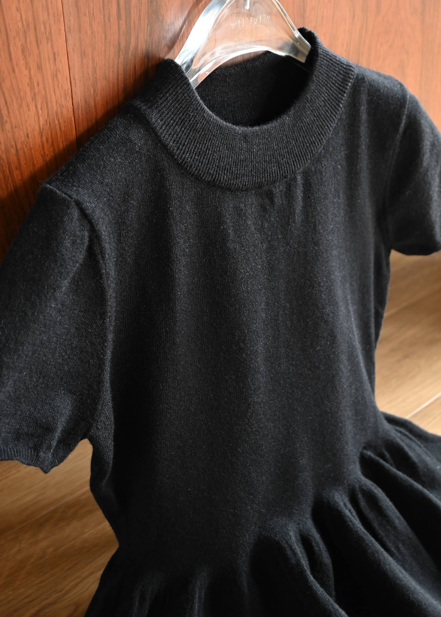 peplum short sleeve knit