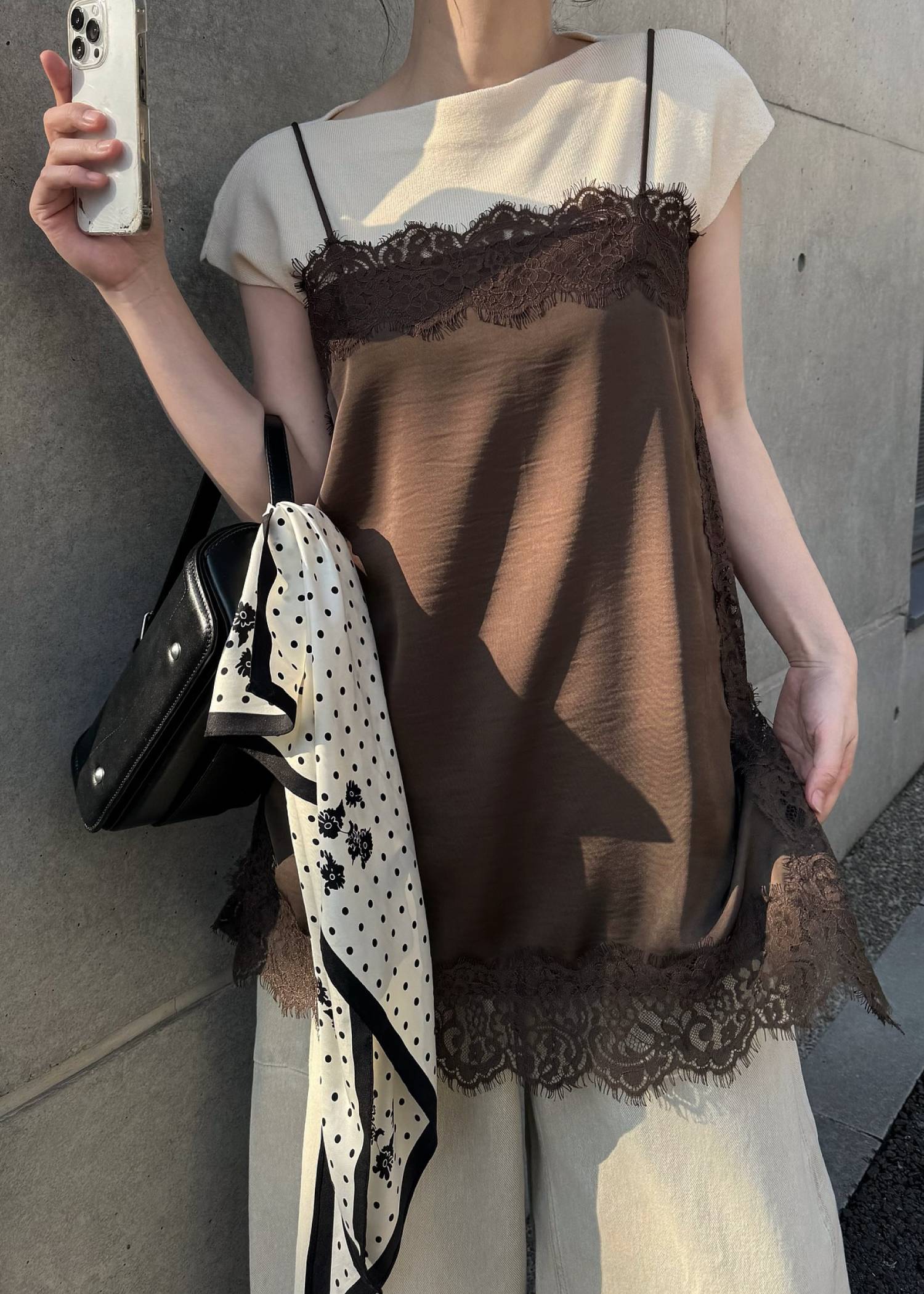 cord arrange french sleeve knit