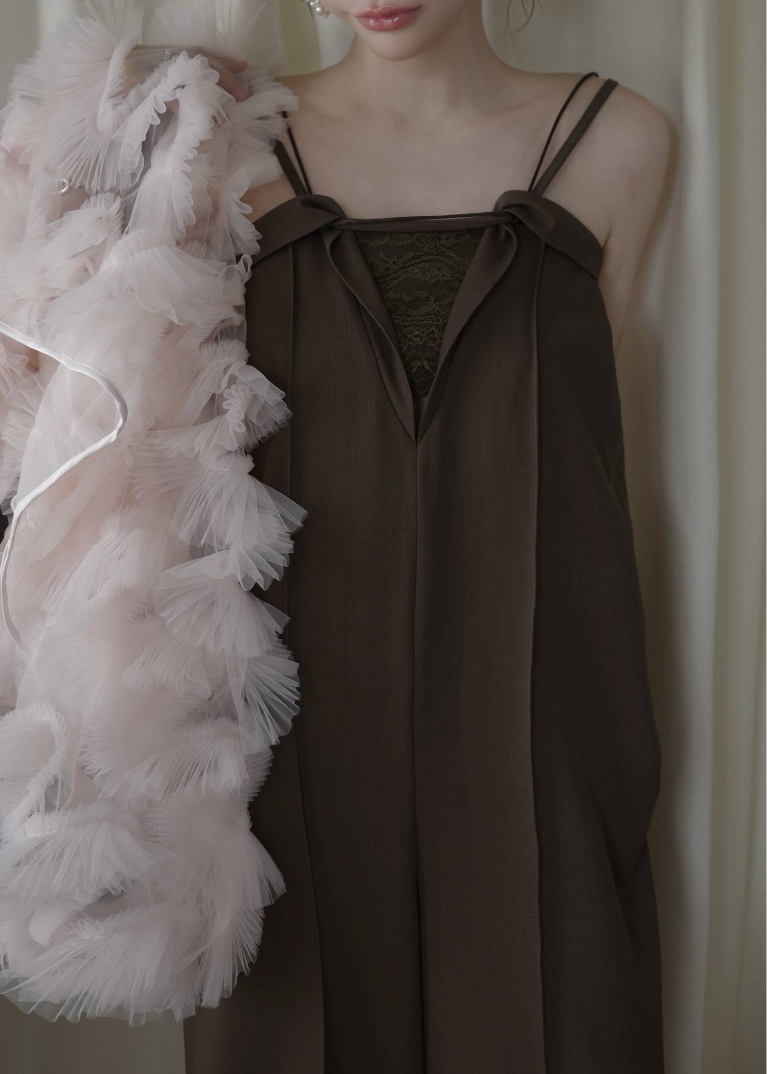 narrow cord layered lace all-in-one