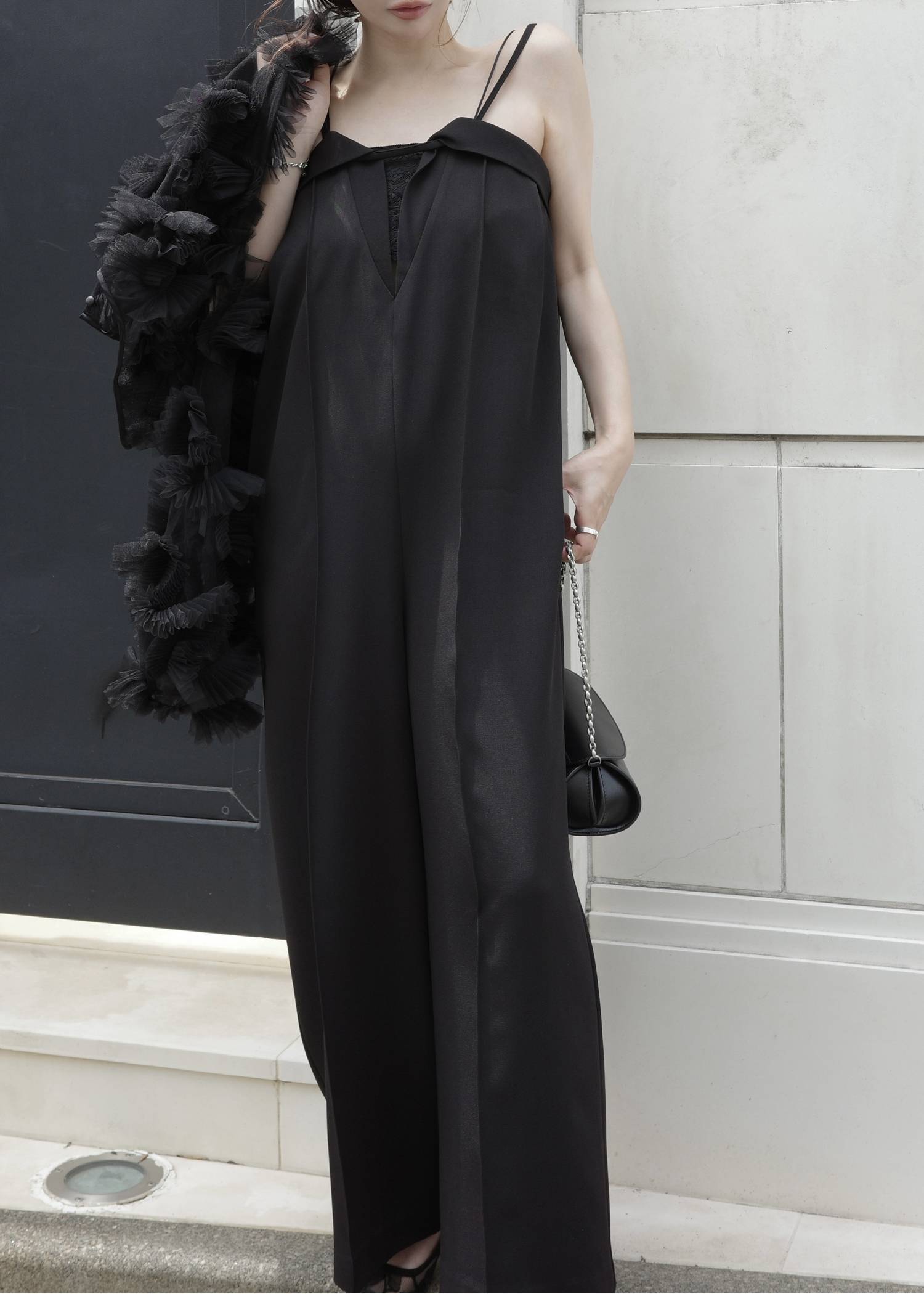 narrow cord layered lace all-in-one