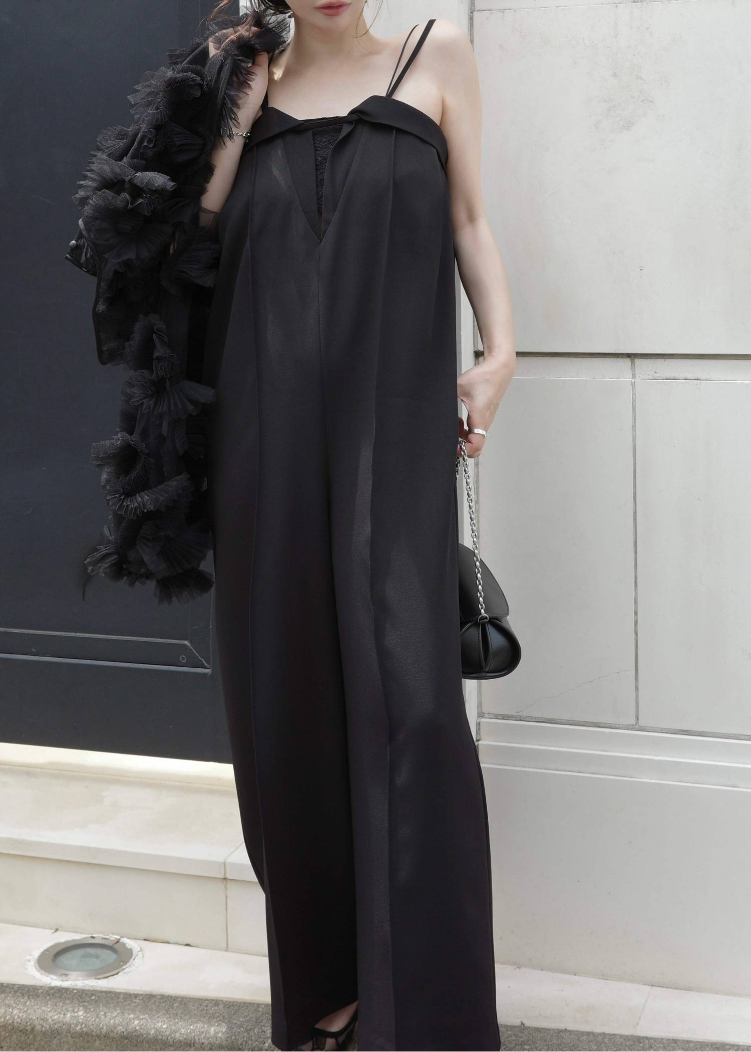 narrow cord layered lace all-in-one