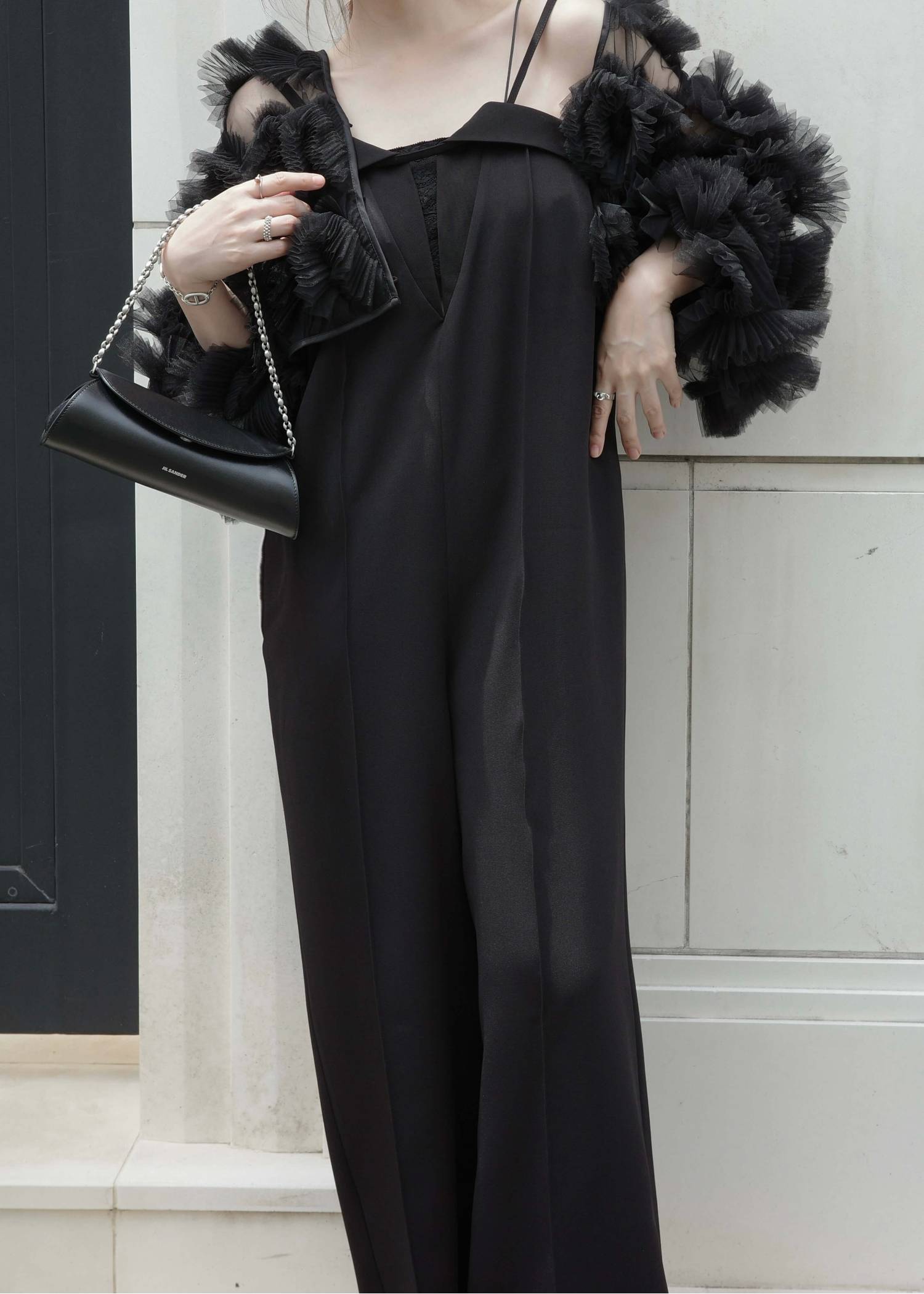 narrow cord layered lace all-in-one