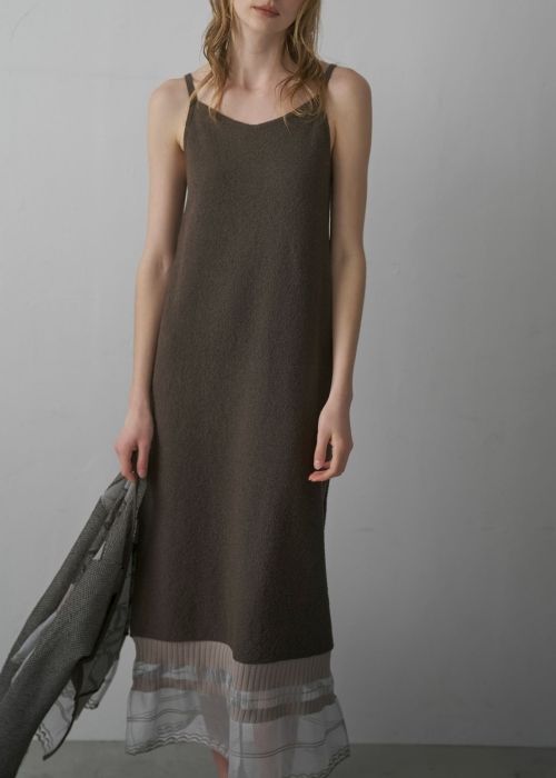 hem sheer jacquard knit cami OP