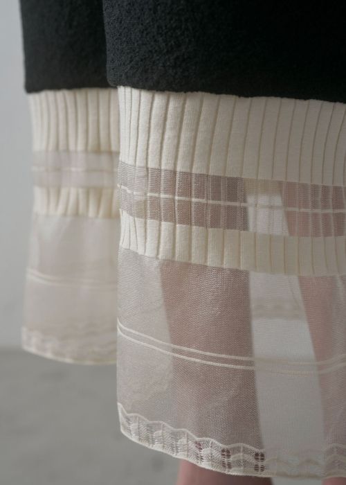 hem sheer jacquard knit cami OP