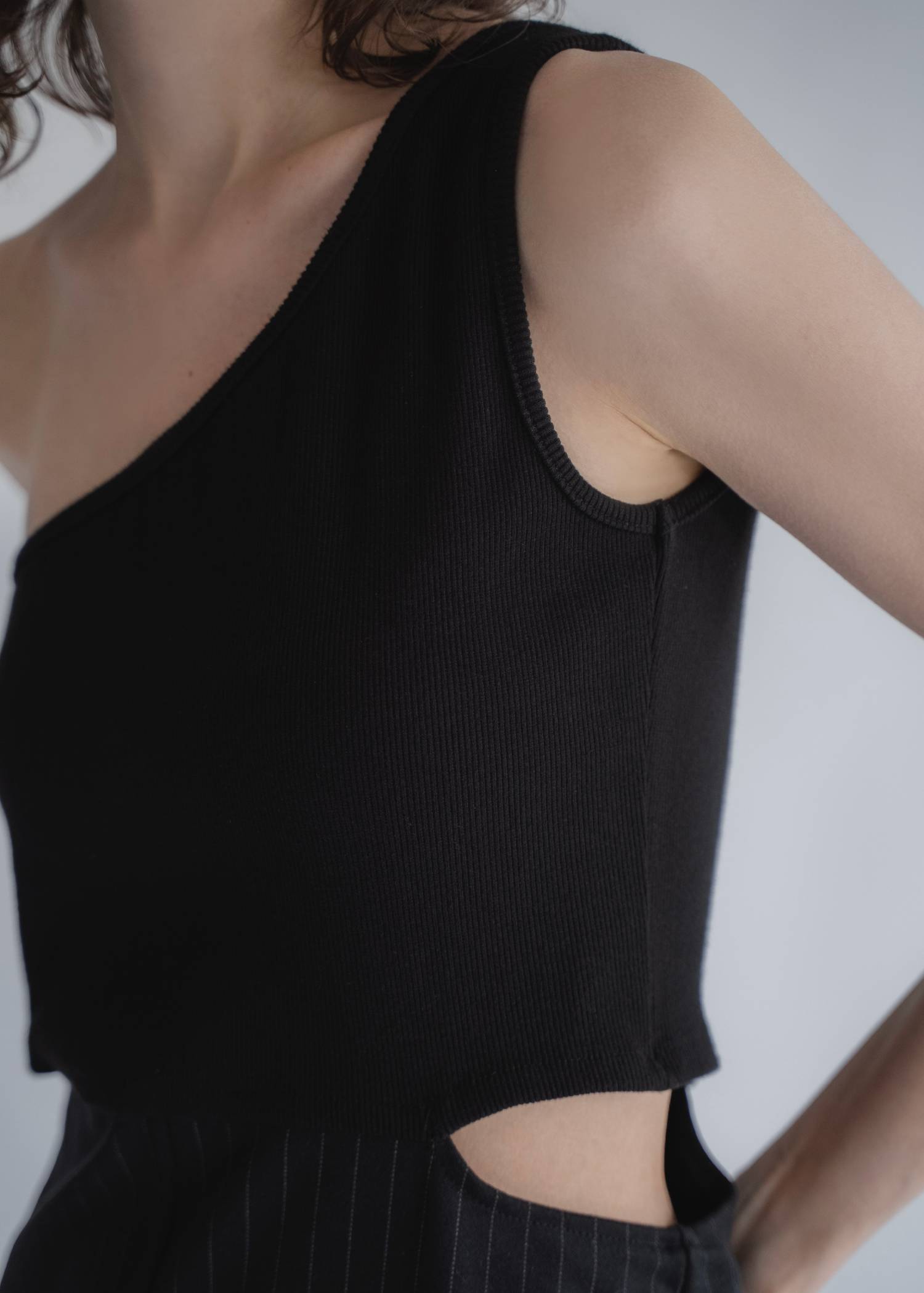 asymmetry layered 3piece stripe OP