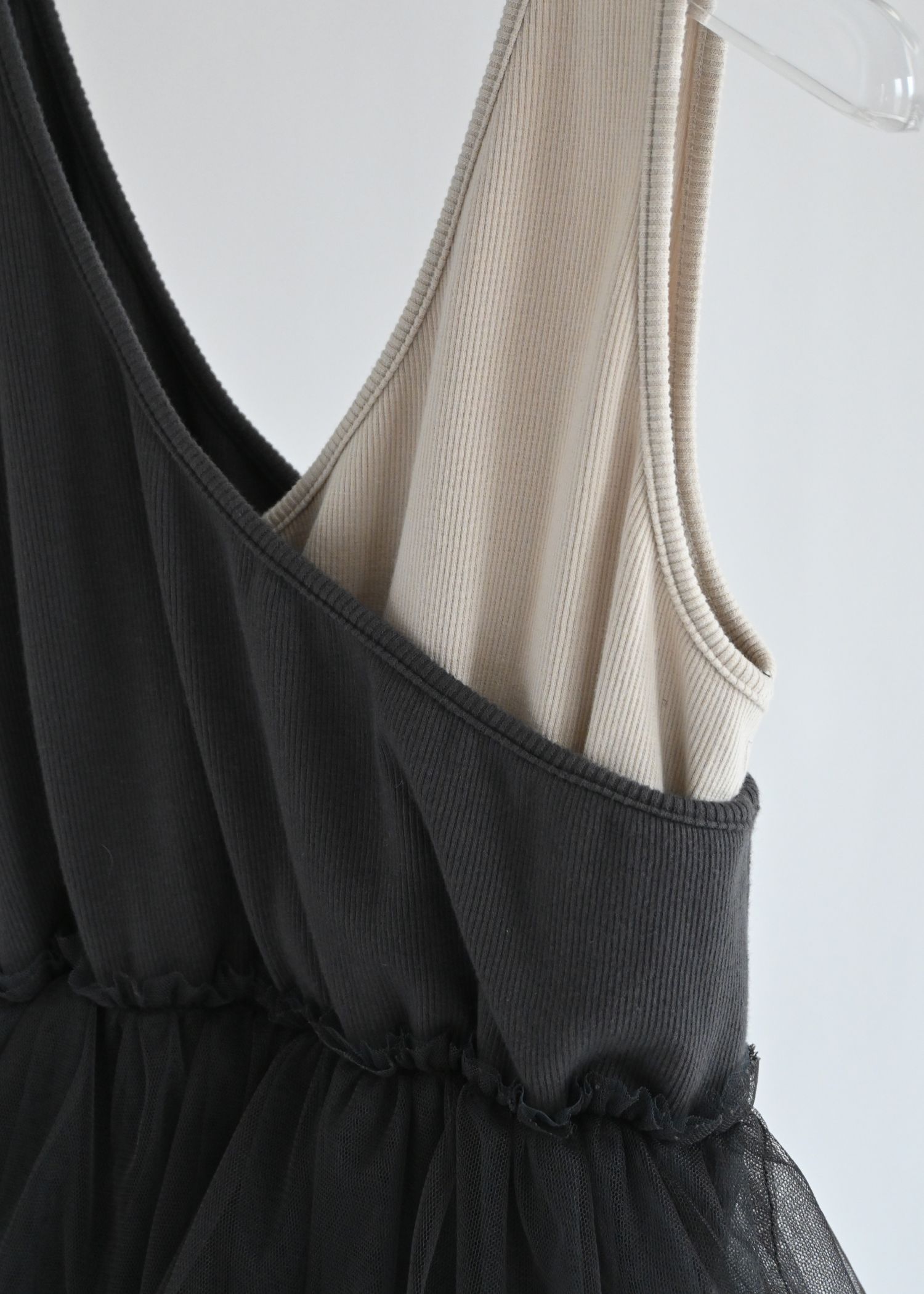 tulle peplum docking rib OP