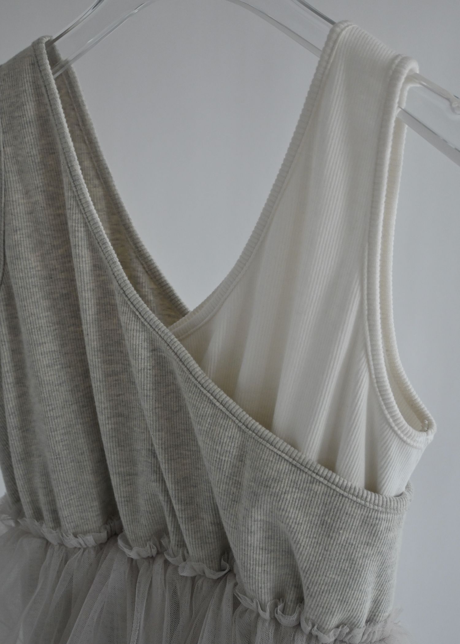 tulle peplum docking rib OP