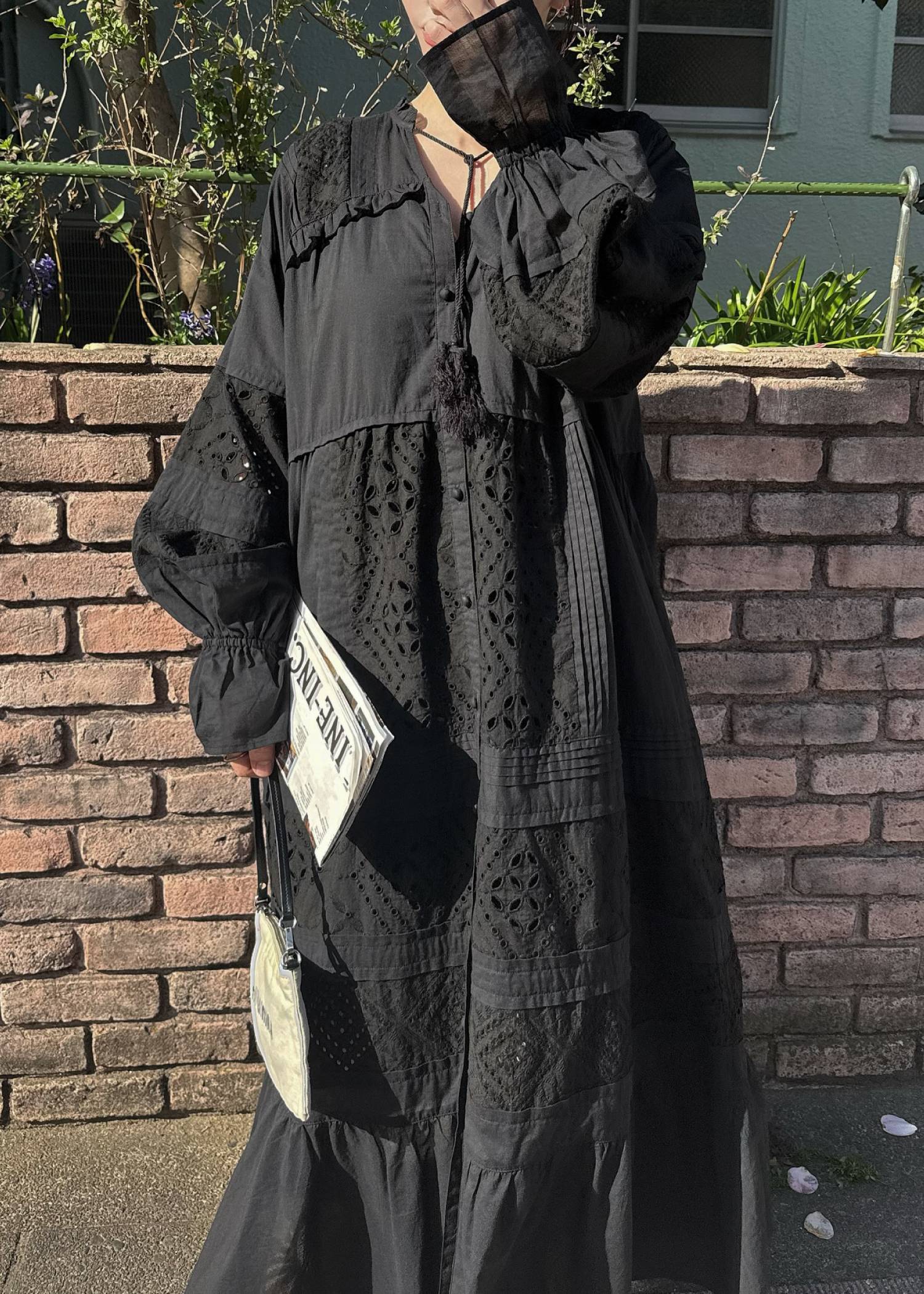 pieced cotton lace tiered volume OP