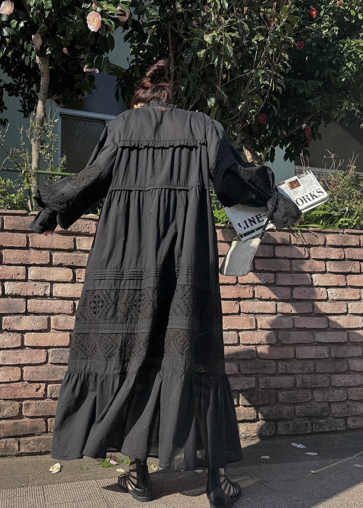 pieced cotton lace tiered volume OP