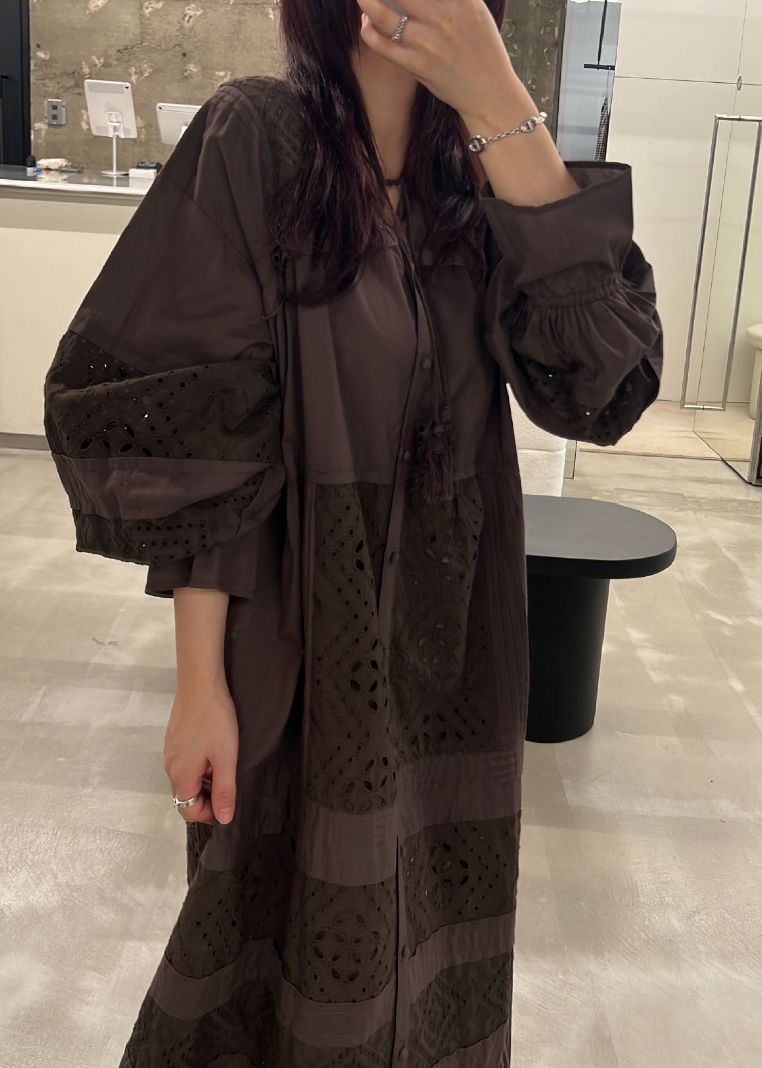 pieced cotton lace tiered volume OP