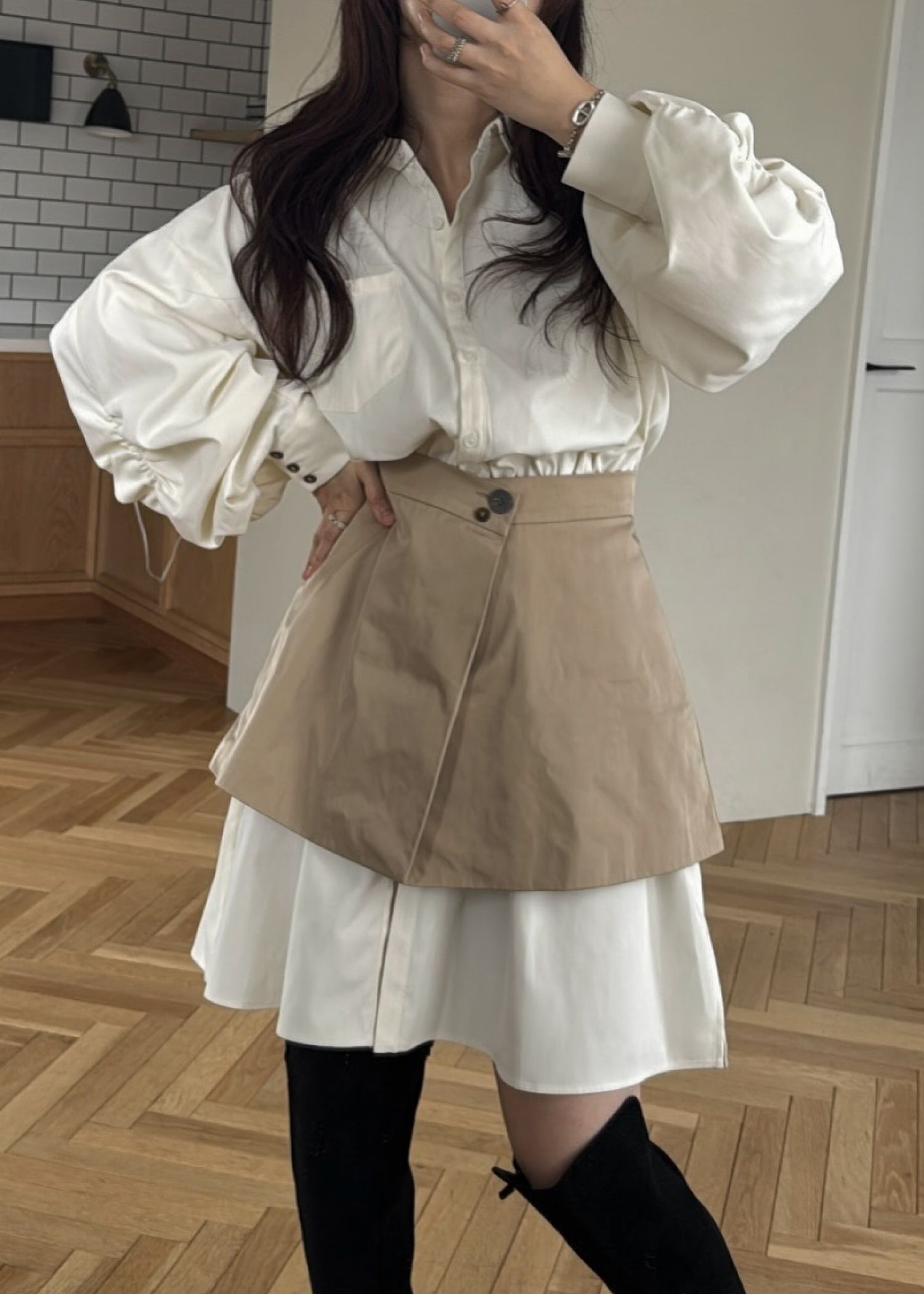 docking skirt layered like shirt OP