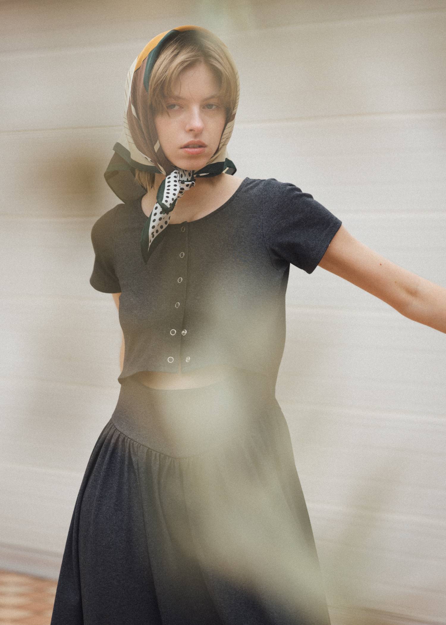 healthy cut out waist snap button OP