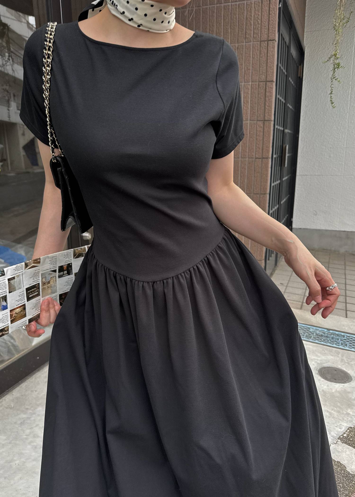 healthy cut out waist snap button OP