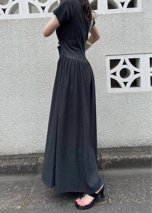 healthy cut out waist snap button OP