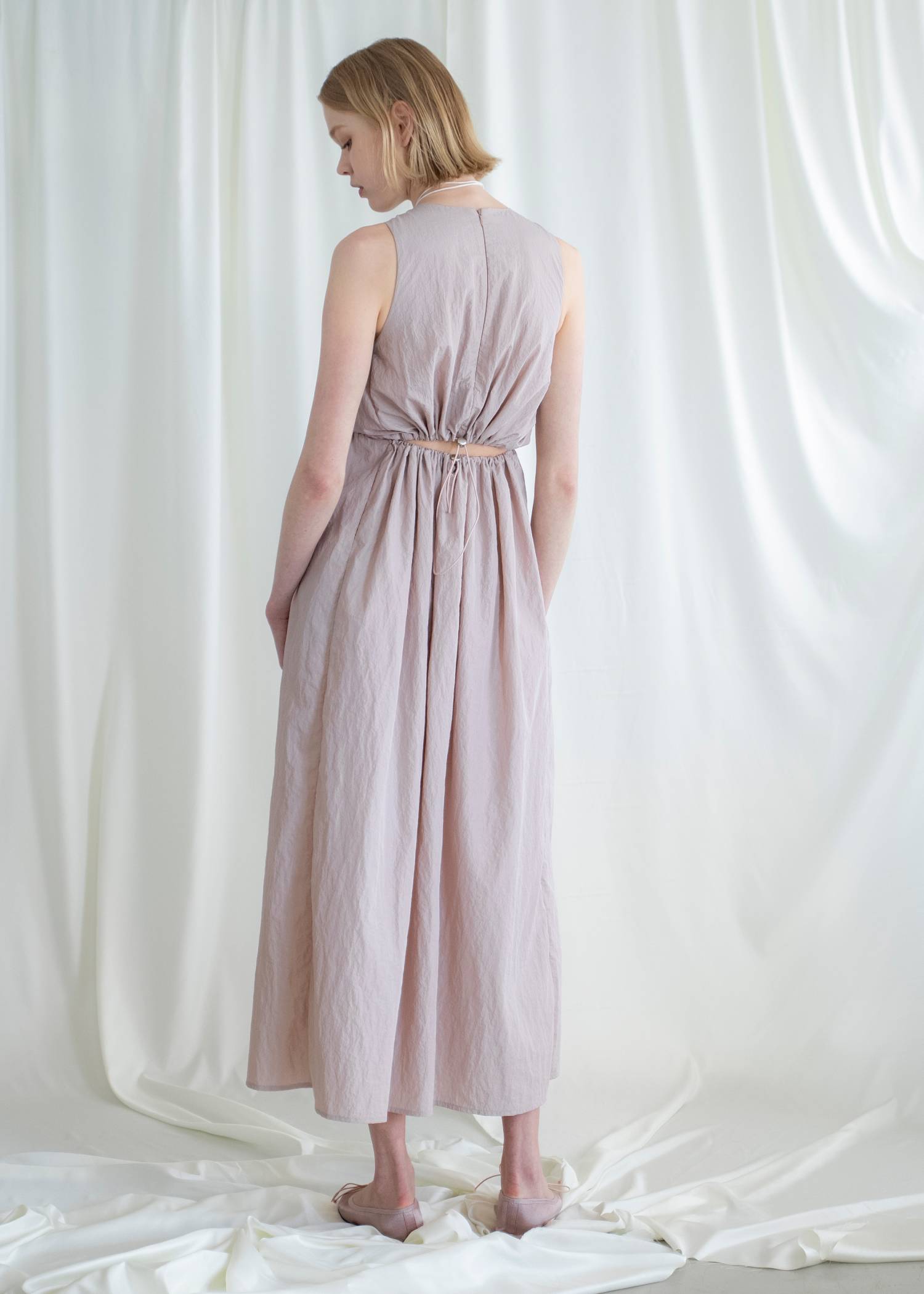 back drawstring waist open OP