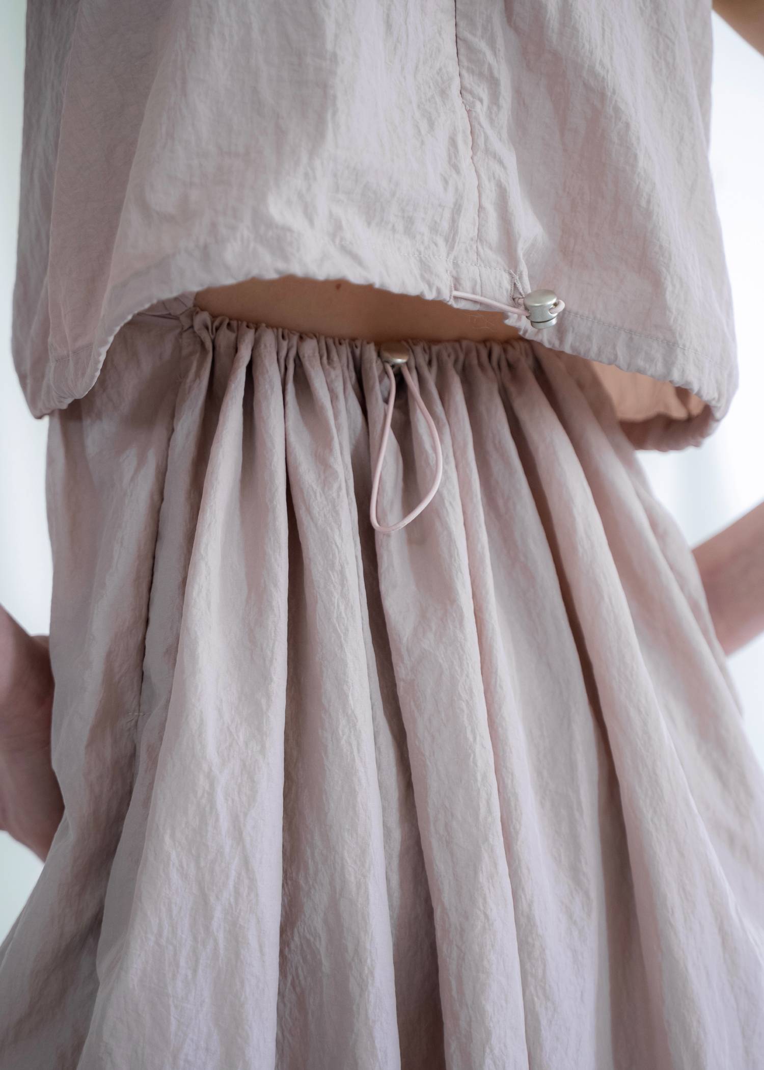 back drawstring waist open OP