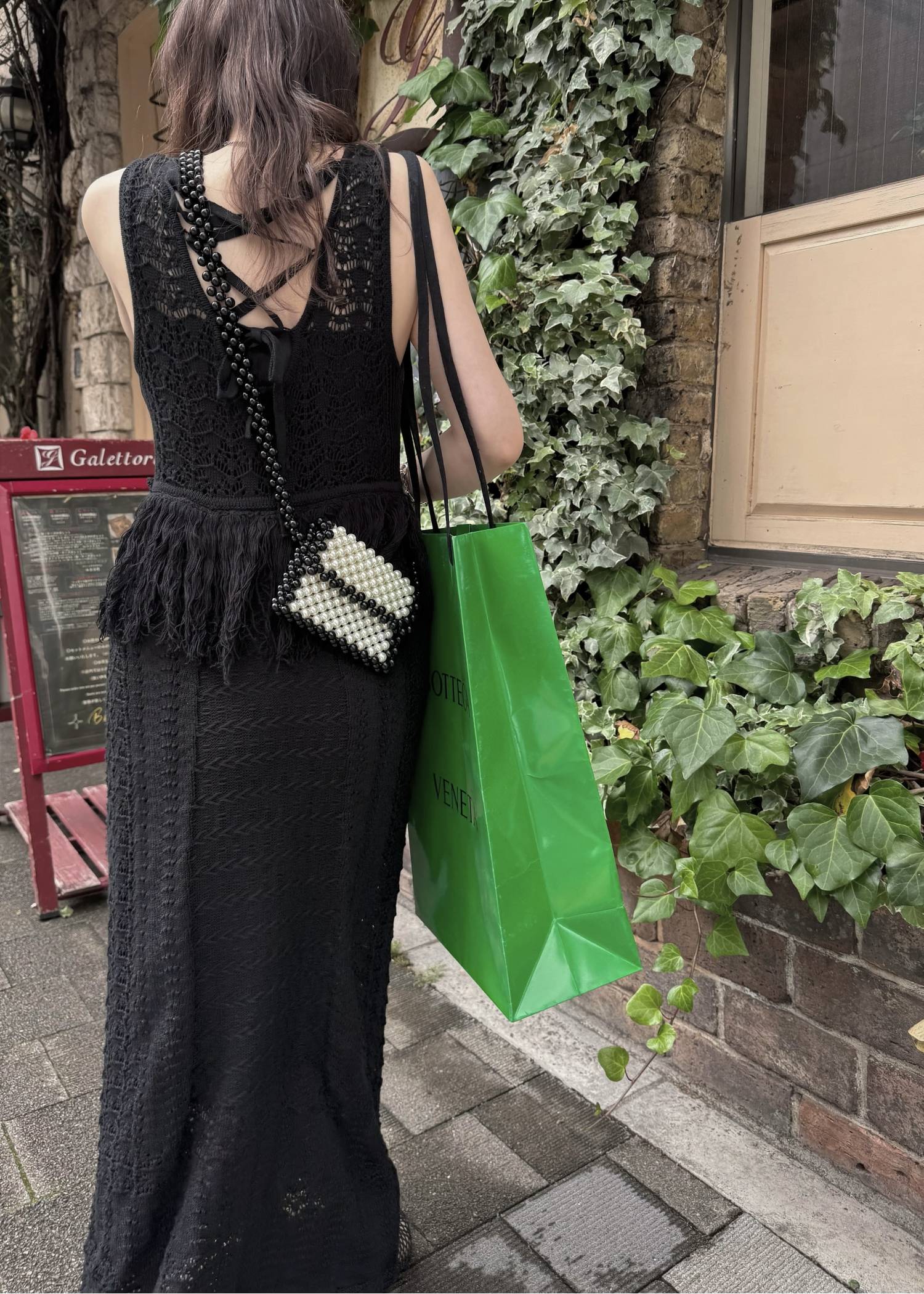 multi pattern jacquard fringe knit OP