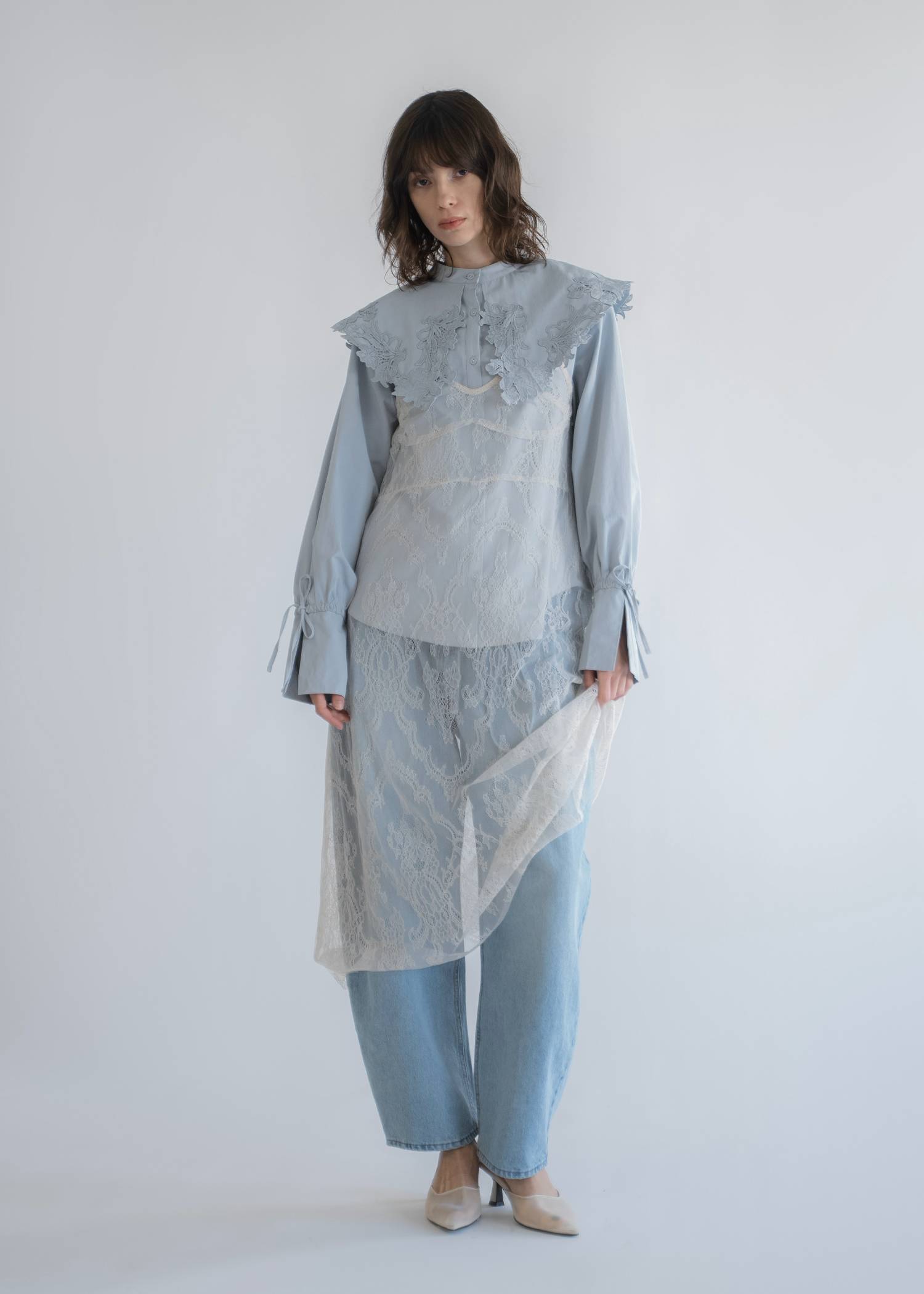 ethereal lace sheer camisole OP