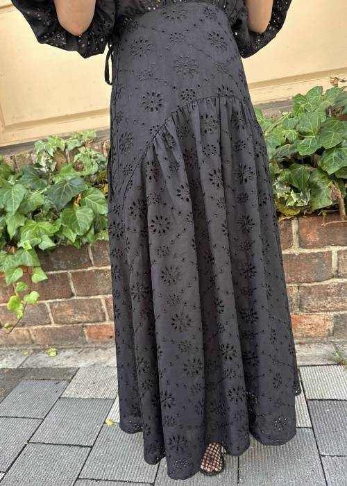 back open balloon sleeve drawstring OP