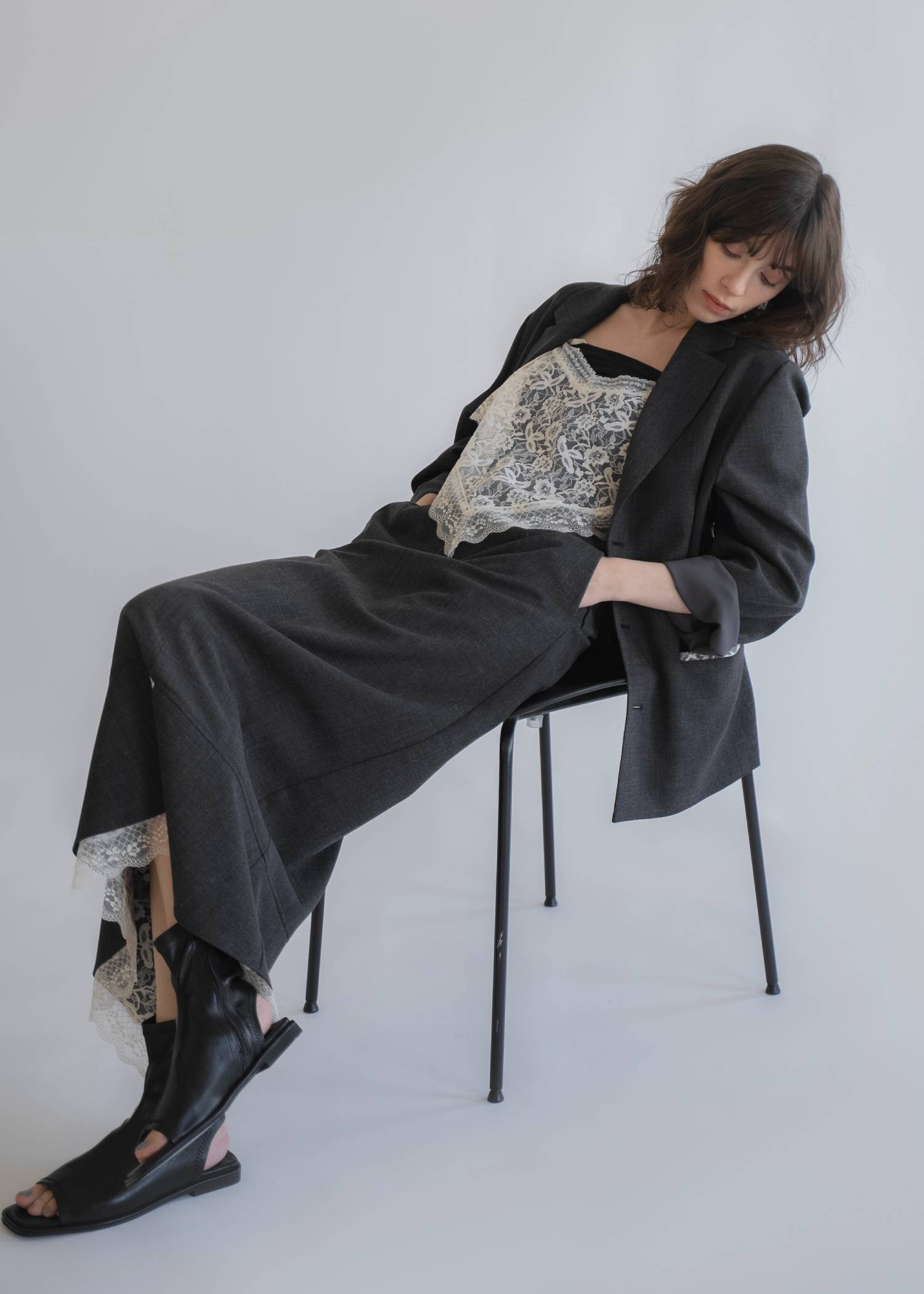 arrangement lace shawl oversize JK