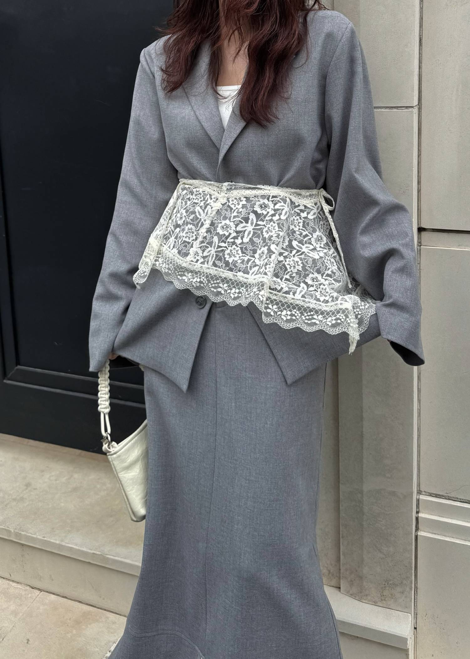 arrangement lace shawl oversize JK