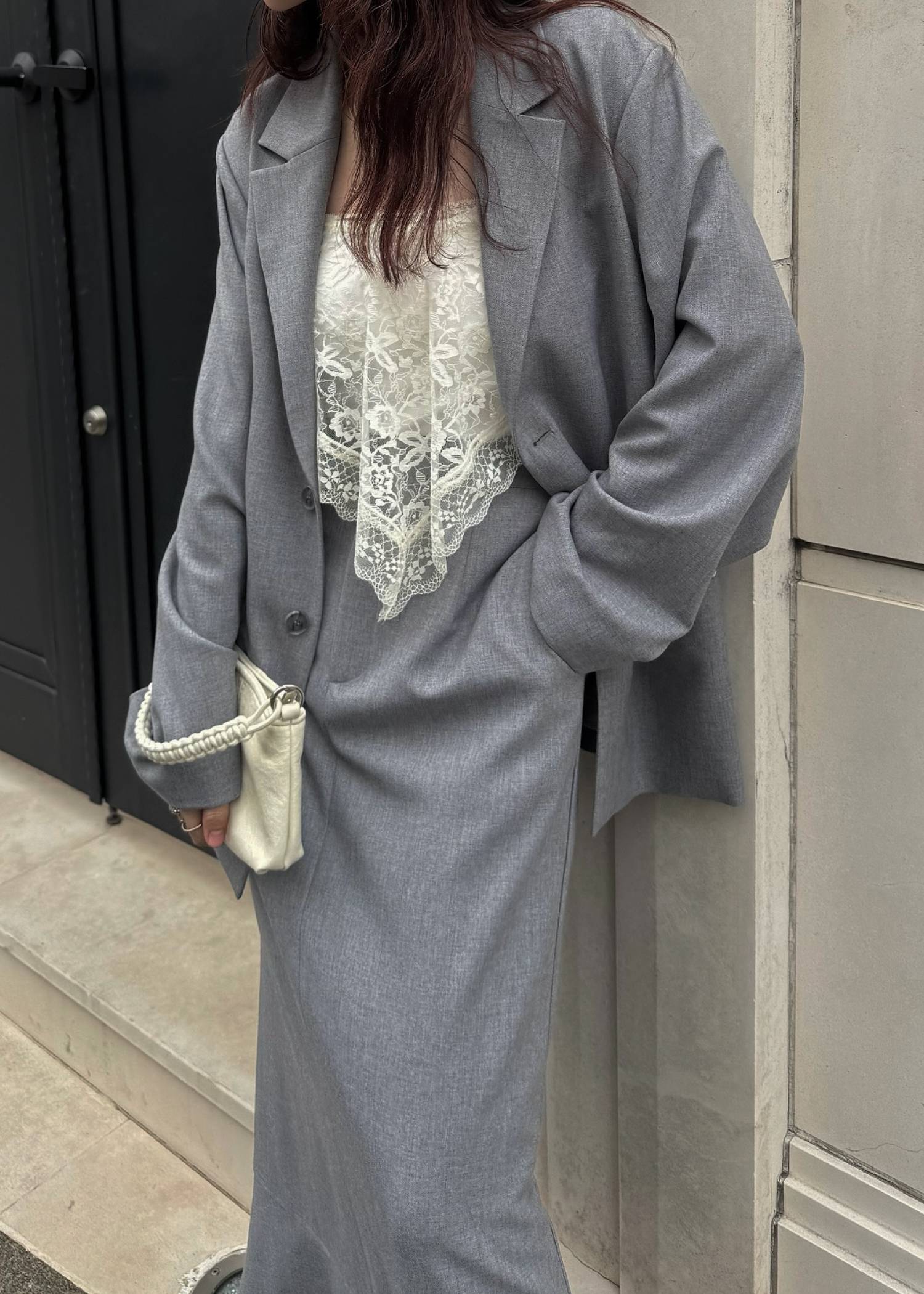 arrangement lace shawl oversize JK