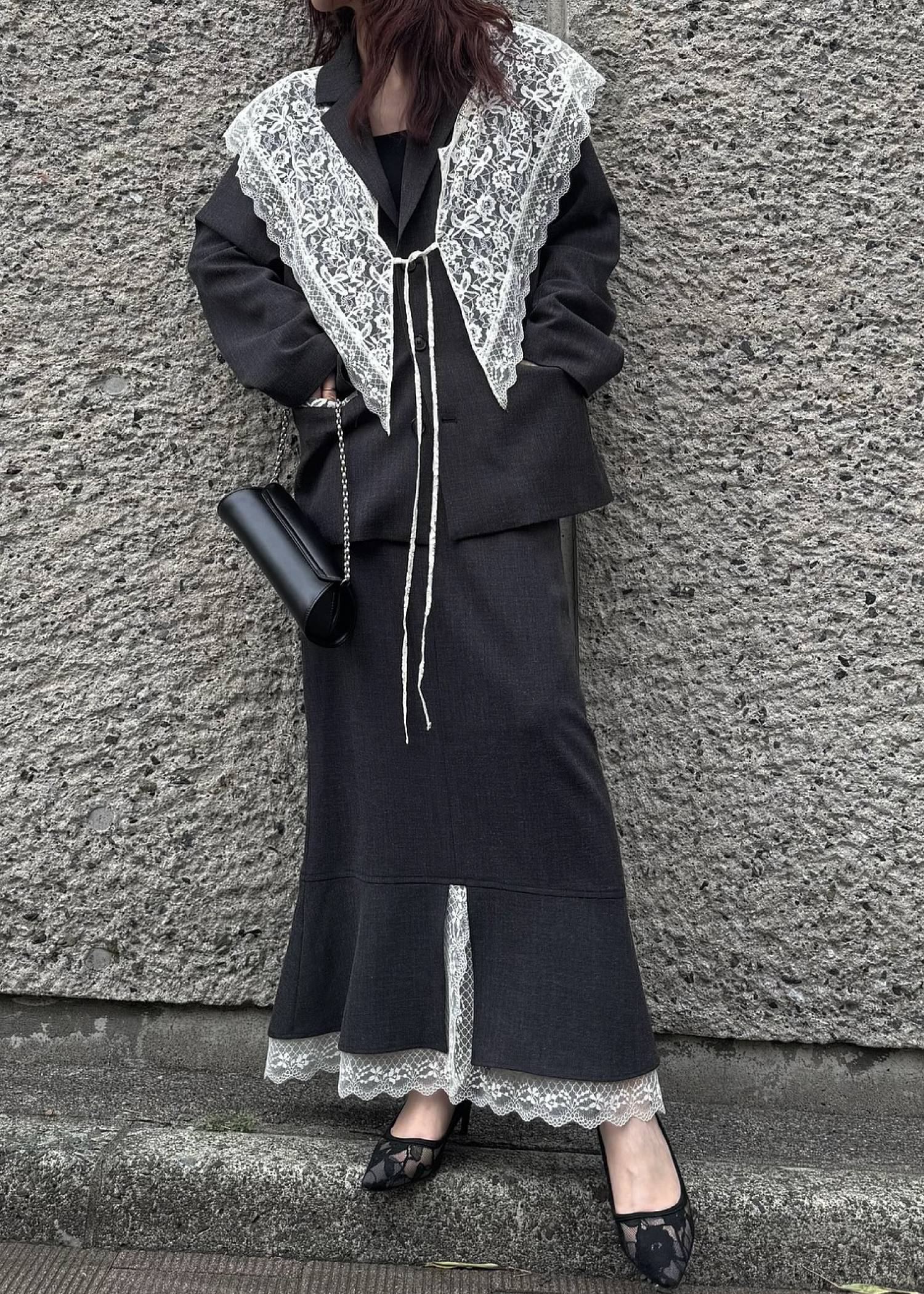 arrangement lace shawl oversize JK