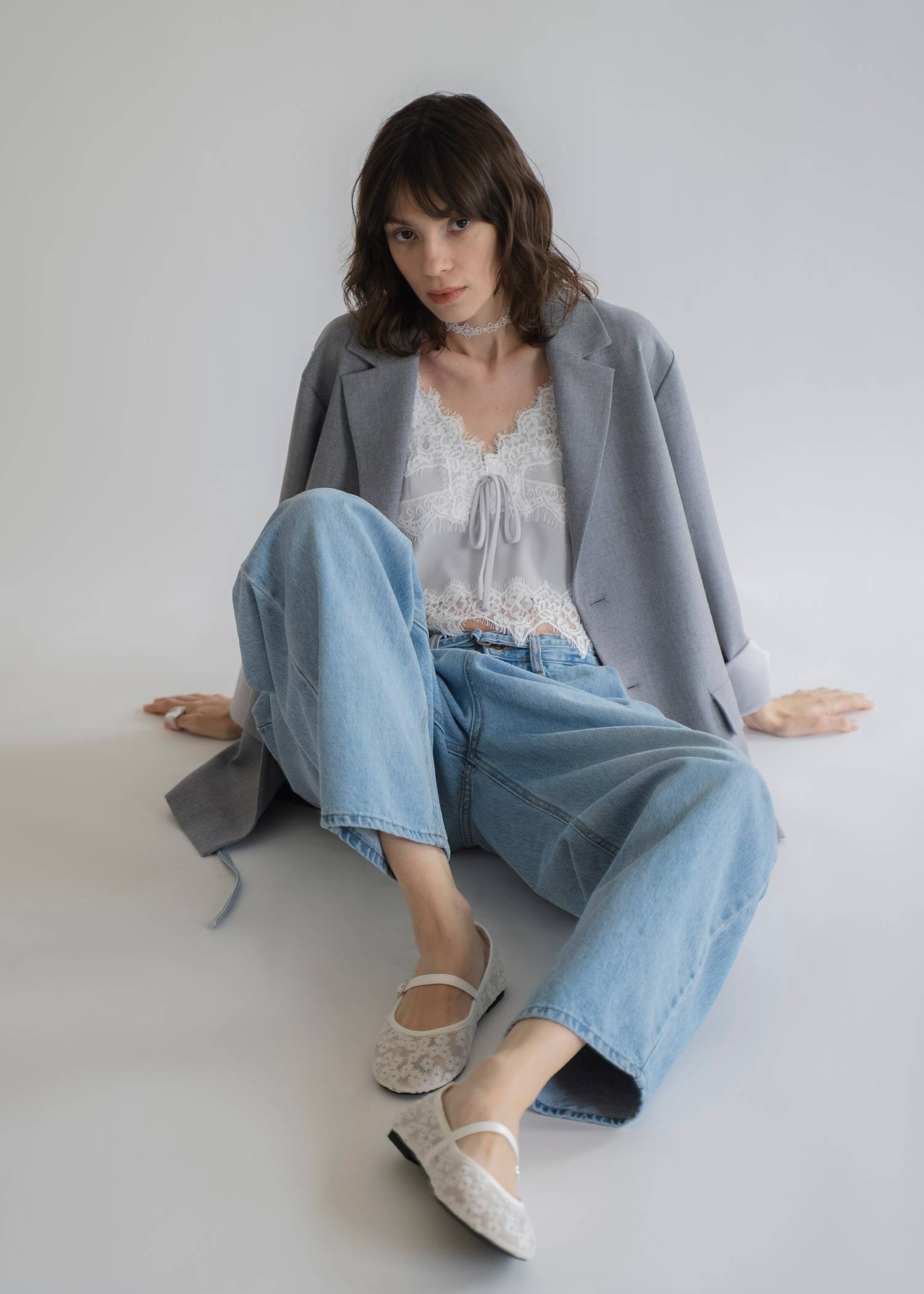 arrangement lace shawl oversize JK