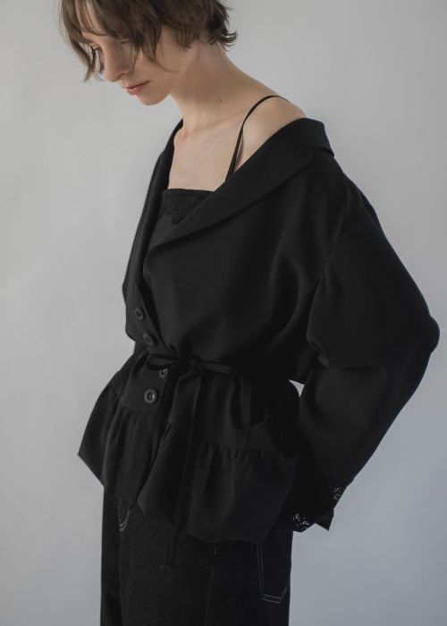 cuffs lace hem balloon frill JK