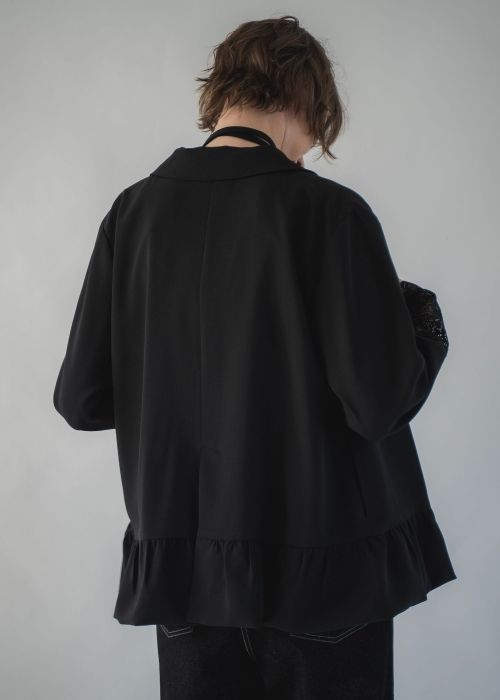 cuffs lace hem balloon frill JK