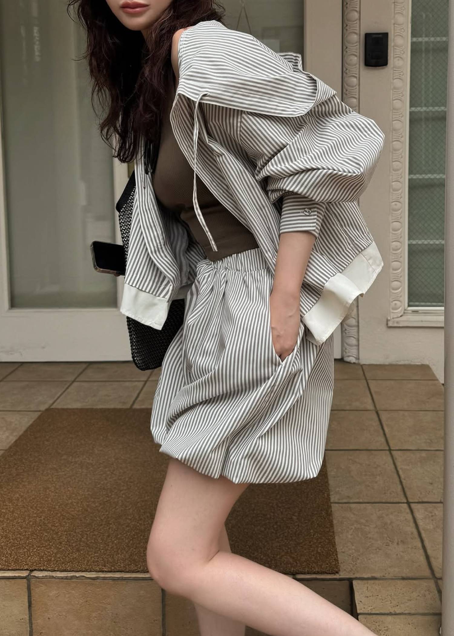 balloon hem UV cut gather volume S/PT