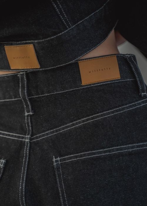 lace embellished hem straight denim PT